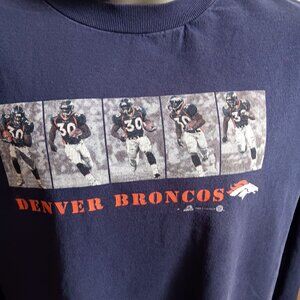 XL Denver Broncos T-Shirt Y2K 2000 Long Sleeve Graphic Delta Pro Weight Football